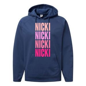 Nicki Distressed Pink Design Performance Fleece Hoodie