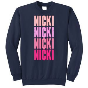 Nicki Distressed Pink Design Sweatshirt