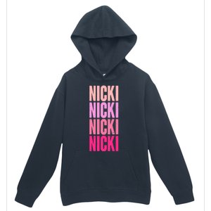 Nicki Distressed Pink Design Urban Pullover Hoodie