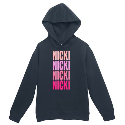 Nicki Distressed Pink Design Urban Pullover Hoodie