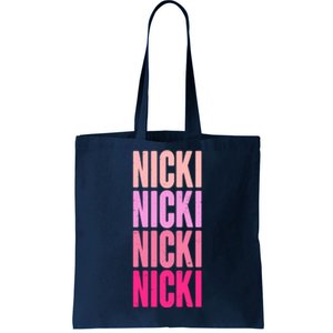 Nicki Distressed Pink Design Tote Bag