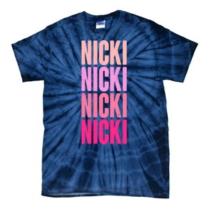 Nicki Distressed Pink Design Tie-Dye T-Shirt