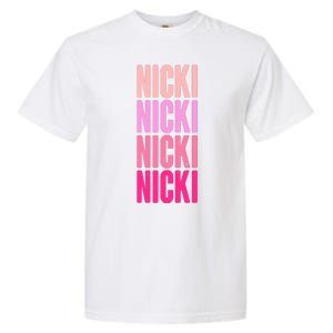 Nicki Distressed Pink Design Garment-Dyed Heavyweight T-Shirt