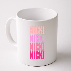 Nicki Distressed Pink Design Coffee Mug