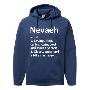 Nevaeh Definition Personalized Name Funny Birthday Gift Idea Great Gift Performance Fleece Hoodie