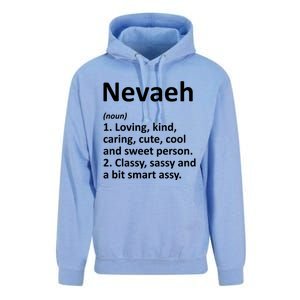 Nevaeh Definition Personalized Name Funny Birthday Gift Idea Great Gift Unisex Surf Hoodie