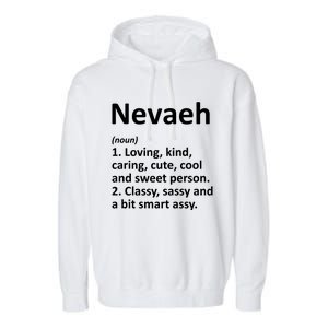 Nevaeh Definition Personalized Name Funny Birthday Gift Idea Great Gift Garment-Dyed Fleece Hoodie