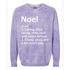 Noel Definition Personalized Name Funny Birthday Gift Idea Cool Gift Colorblast Crewneck Sweatshirt