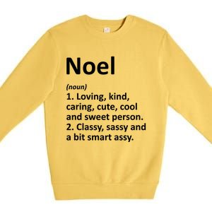 Noel Definition Personalized Name Funny Birthday Gift Idea Cool Gift Premium Crewneck Sweatshirt