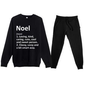 Noel Definition Personalized Name Funny Birthday Gift Idea Cool Gift Premium Crewneck Sweatsuit Set