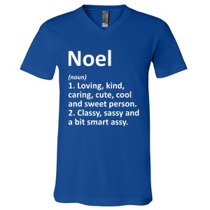 Noel Definition Personalized Name Funny Birthday Gift Idea Cool Gift V-Neck T-Shirt