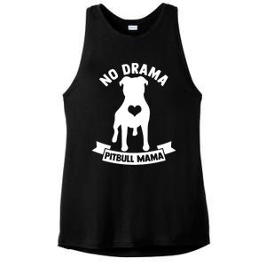 No Drama Pitbull Mama American Pit Bull Love Pittie Gift Ladies PosiCharge Tri-Blend Wicking Tank