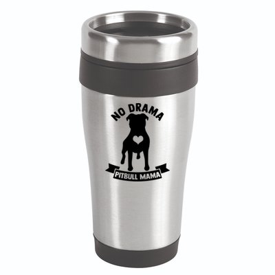 No Drama Pitbull Mama American Pit Bull Love Pittie Gift 16oz Travel Tumbler