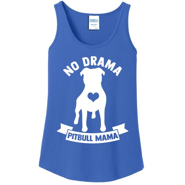 No Drama Pitbull Mama American Pit Bull Love Pittie Gift Ladies Essential Tank