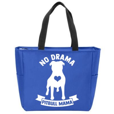 No Drama Pitbull Mama American Pit Bull Love Pittie Gift Zip Tote Bag