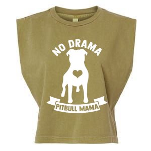 No Drama Pitbull Mama American Pit Bull Love Pittie Gift Garment-Dyed Women's Muscle Tee