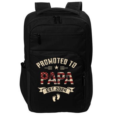 New Dad Promoted To Papa Est.2024 Impact Tech Backpack