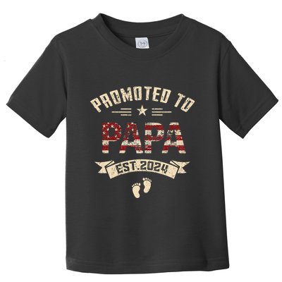 New Dad Promoted To Papa Est.2024 Toddler T-Shirt