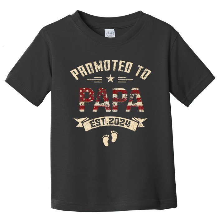 New Dad Promoted To Papa Est.2024 Toddler T-Shirt