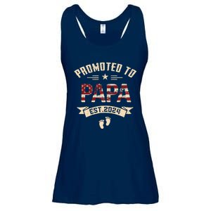 New Dad Promoted To Papa Est.2024 Ladies Essential Flowy Tank