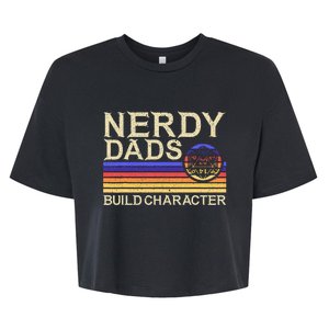 Nerdy Dad Rpg Gaming D20 Tabletop Games Bella+Canvas Jersey Crop Tee