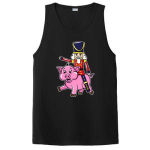 Nutcracker Doll Riding Pig Lover Funny Christmas PosiCharge Competitor Tank