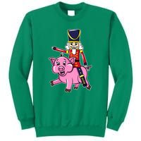 Nutcracker Doll Riding Pig Lover Funny Christmas Sweatshirt