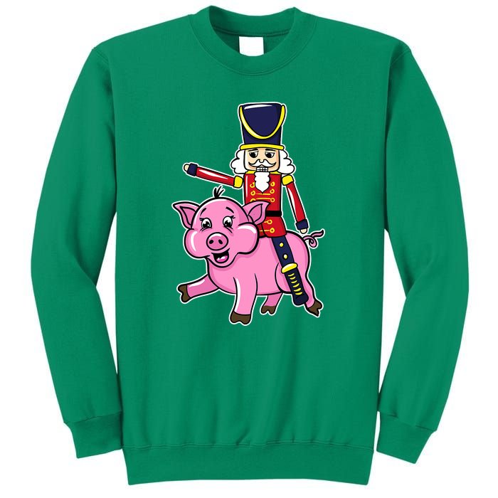 Nutcracker Doll Riding Pig Lover Funny Christmas Sweatshirt