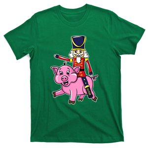 Nutcracker Doll Riding Pig Lover Funny Christmas T-Shirt