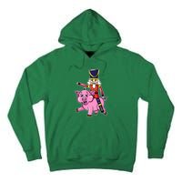 Nutcracker Doll Riding Pig Lover Funny Christmas Tall Hoodie