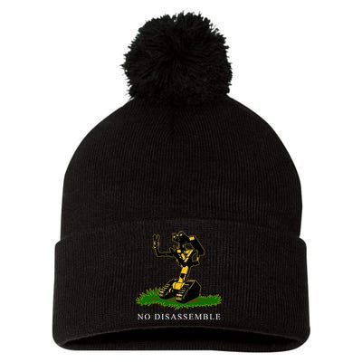 No Disassemble Robot Pom Pom 12in Knit Beanie