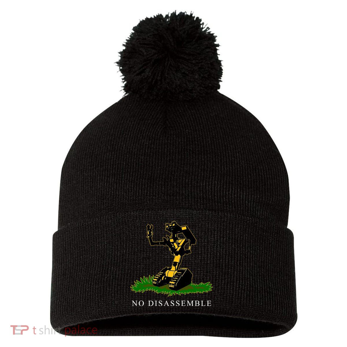 No Disassemble Robot Pom Pom 12in Knit Beanie