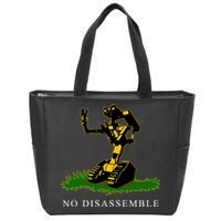 No Disassemble Robot Zip Tote Bag