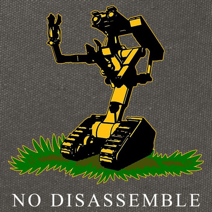 No Disassemble Robot Cotton Canvas Backpack