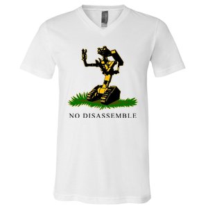 No Disassemble Robot V-Neck T-Shirt