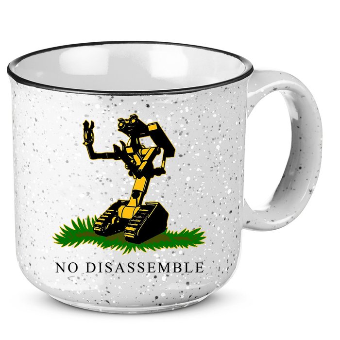 No Disassemble Robot 15oz Campfire Ceramic Mug