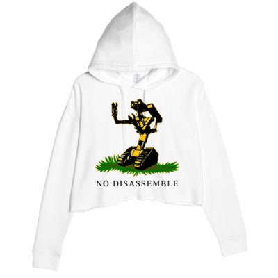 No Disassemble Robot Crop Fleece Hoodie