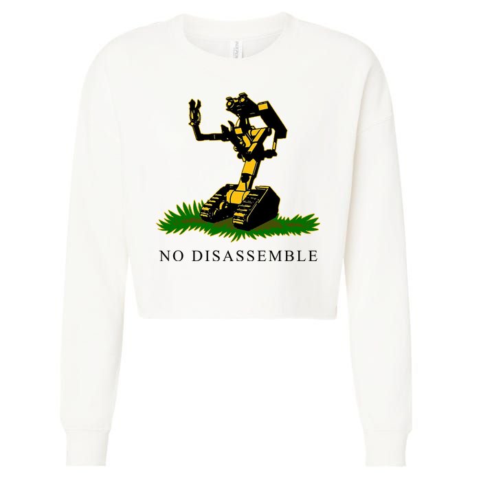 No Disassemble Robot Cropped Pullover Crew