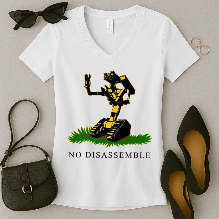 No Disassemble Robot Women's V-Neck T-Shirt