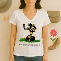 No Disassemble Robot Women's V-Neck T-Shirt