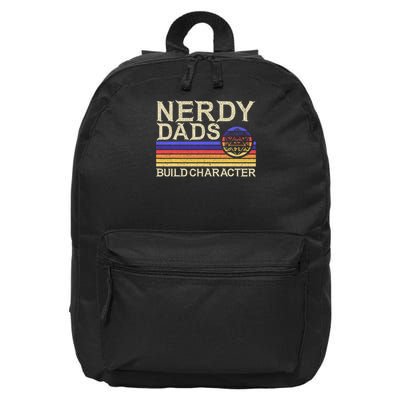 Nerdy Dad Rpg Gaming D20 Tabletop Games Funny Rpg Gamer 16 in Basic Backpack