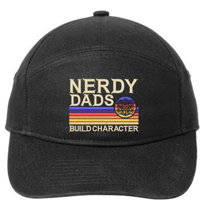 Nerdy Dad Rpg Gaming D20 Tabletop Games Funny Rpg Gamer 7-Panel Snapback Hat