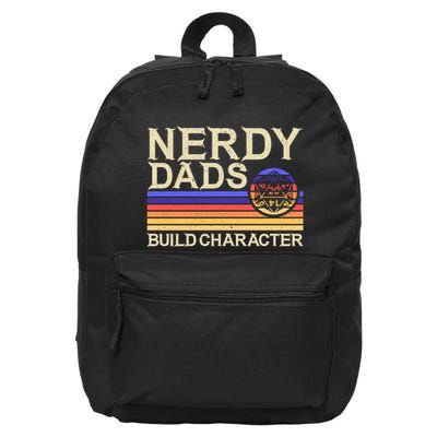 Nerdy Dad Rpg Gaming D20 Tabletop Games Funny Rpg Gamer 16 in Basic Backpack