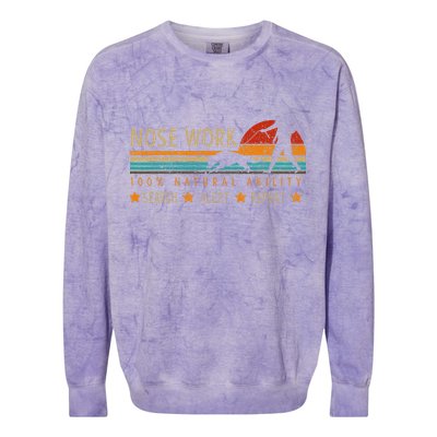 Nosework Dog Sport Training Nose Work Scent Work For Dogs Colorblast Crewneck Sweatshirt