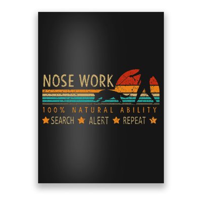 Nosework Dog Sport Training Nose Work Scent Work For Dogs Poster
