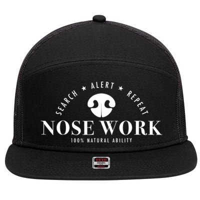 Nosework Dog Sport Training Nose Work Scent Work For Dogs 7 Panel Mesh Trucker Snapback Hat