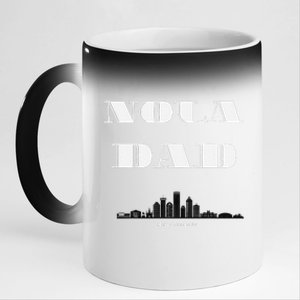 Nola Dad Support Never Forget Nola Orleans Strong 11oz Black Color Changing Mug