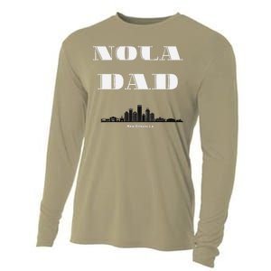 Nola Dad Support Never Forget Nola Orleans Strong Cooling Performance Long Sleeve Crew