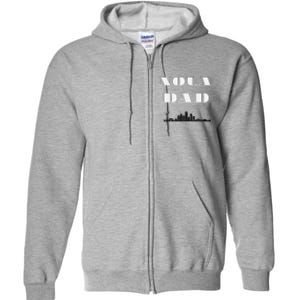 Nola Dad Support Never Forget Nola Orleans Strong Full Zip Hoodie