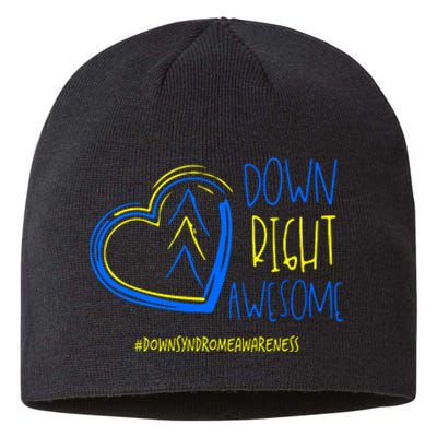 National Down Syndrome Awareness Month Down Right Awesome Gift Sustainable Beanie